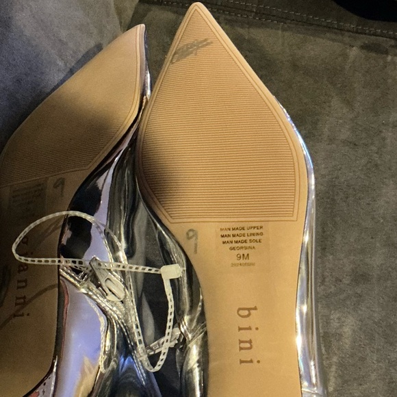 GIANNI BINI METALLIC SILVER ANKLE GEORGINA METALLIC KITTEN HEEL(Sz 7/7.5/8/8.5/9 - Picture 14 of 16